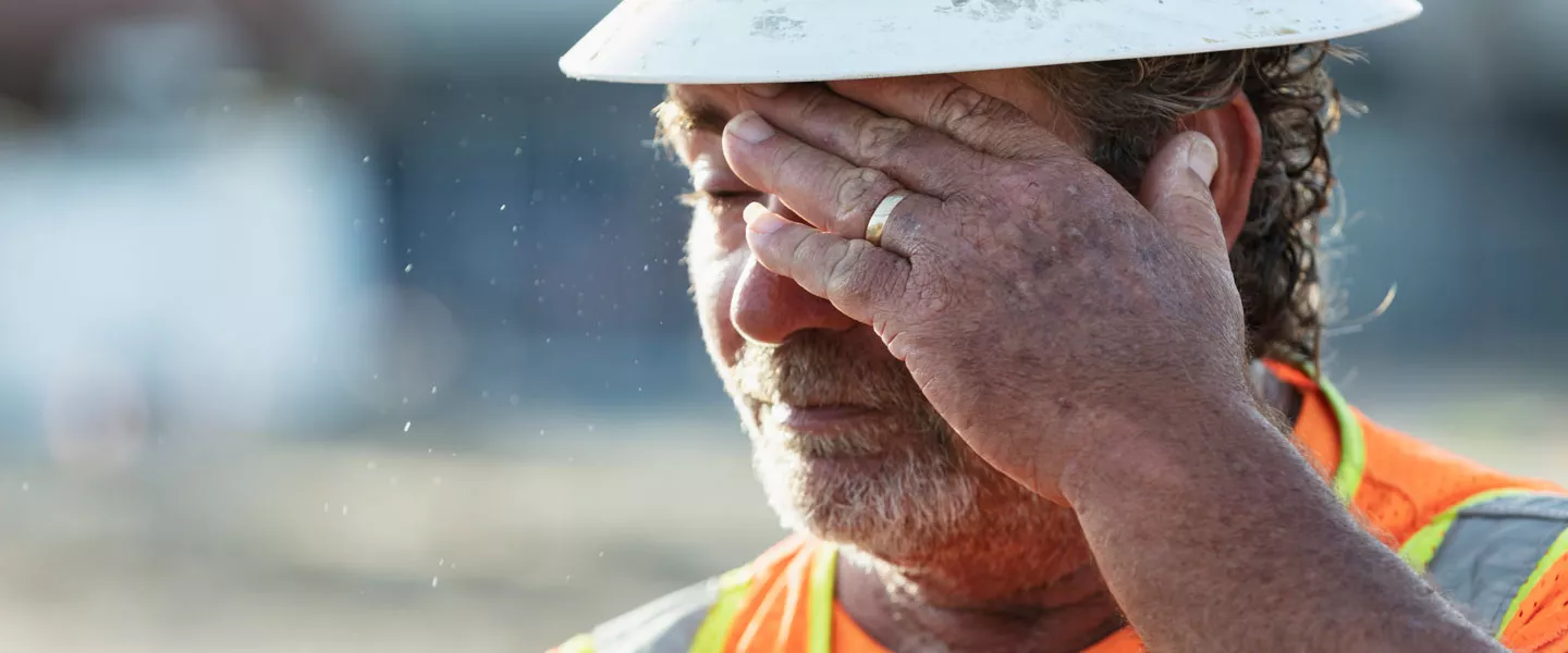 serious construction worker