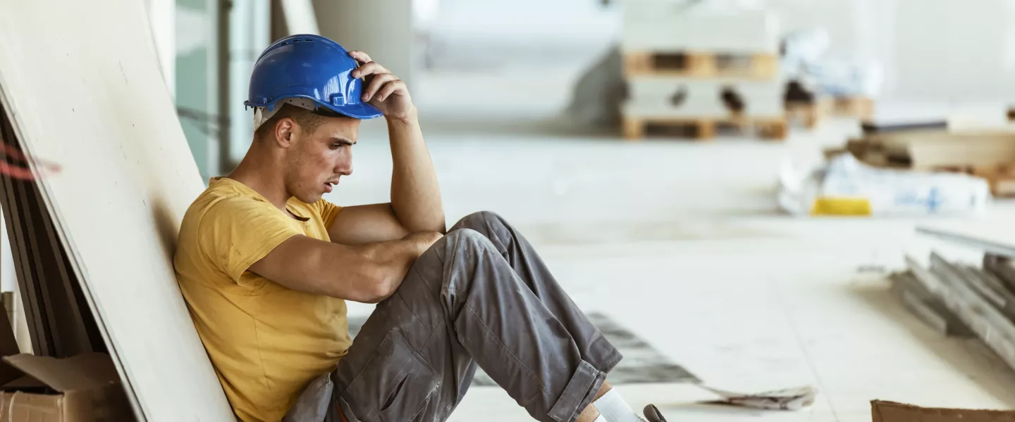 tired construction worker