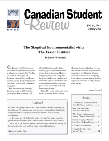 Canadian Student Review: Spring 2005