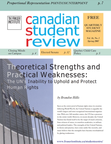 Canadian Student Review: Spring 2007