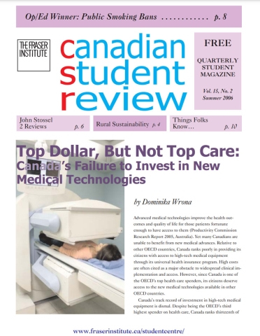 Canadian Student Review: Summer 2006