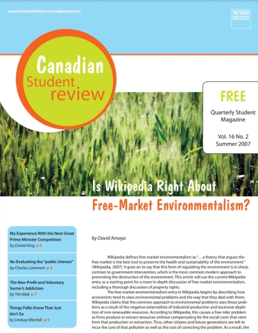 Canadian Student Review: Summer 2007